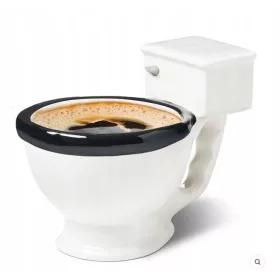  KAFFEEBECHER WC Lustiges Geschenk WEISSE TASSEN