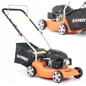    Handlicher Benzin-Rasenmäher mit Korb, 80 cm³ Fassungsvermögen. Korb 40 l 41 cm