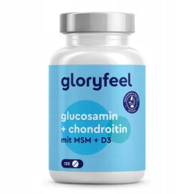  Gloryfeel Glukosamin-Komplex mit Chondroitin, MSM und Hyaluronsäure - 120 vegetarische Tabletten