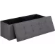  Songmics LSF77K gepolsterter Sitzpouf 110x38x38 cm grau