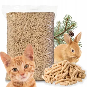    Pellet-Holzstreu für Katzen, Schweinchen, Kaninchen, 15 kg, 40 l, leicht