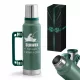  Thermoskanne mit Gravur, Becher und Henkel, groß, 1,4 l, Geschenk für Papa zum Vatertag