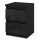  STV Meble Nachttisch 40x30x30 cm schwarz