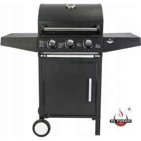    GAS-GARTENGRILL EL FUEGO SAN ANGELO 8,4 kW! + REDUZIERSTÜCK MIT SCHLAUCH!