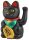  Japanische Katze Maneki-Neko Chinesische Glückskatze 21 cm SCHWARZ schwarze Katze GROSS