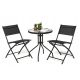  VidaXL Gartenmöbel-Set aus Metall vidaXL schwarz 3-teilig.