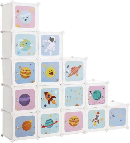  Songmics LPC902W weißes Spielzeugbehältersystem