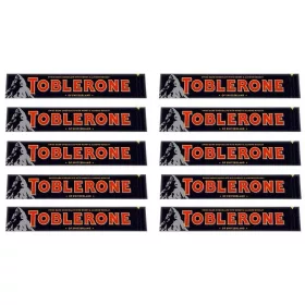 10x 100g TOBLERONE Dunkle Schokolade mit Honig-Mandel-Nougat