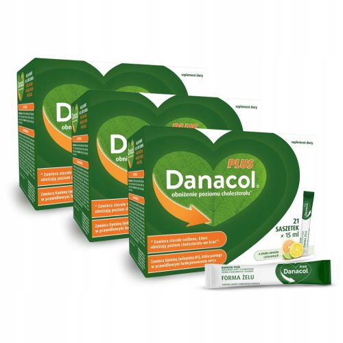 Danacol Plus - Natürlicher Cholesterin Senker, Sterole aus Pflanzen, 3er Pack