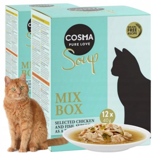  Cosma Suppe 12 x 40g Geschmacksmischung in getreidefreier Brühe