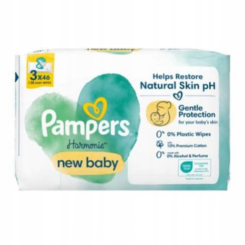  Pampers Harmonie New Baby Feuchttücher, 3x46 Stk.
