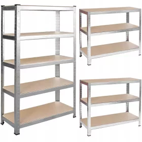    Humberg Lagerregal aus Metall, 180 x 90 x 40 cm, max. 265 kg pro Regal