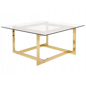    Beliani CRYSTAL quadratischer Couchtisch 80 x 80 x 40 cm gold
