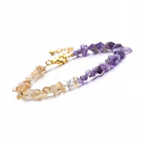  Armband Naturstein Citrin Amethyst