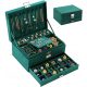  SCHMUCKKASTEN SCHWARZ ORGANISATOR BOX ELEGANT BLAU