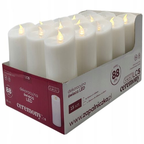  Batteriebetriebener LED-Einsatz Ceremony Elektrische Kerze für Kerzen LC5 15cm 15St