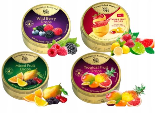 Viererpack Cavendish & Harvey Bonbons: Frucht- und Beerenmix