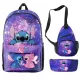  STICH SCHULRUCKSACK-SET BLEISTIFTETUI TASCHE 3IN1, Lilo und Stitch, Mehrfarbig