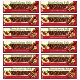   12x 220g NUSSBEISSER Gold - Vollmilchschokolade mit ganzen Haselnüssen