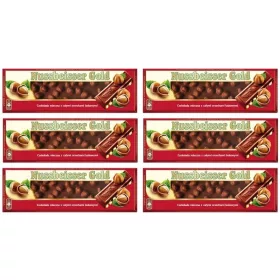   6x 220g NUSSBEISSER Gold Schokolade mit Haselnüssen – Halber Karton