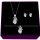  3D ANATOMISCHES HERZ Set aus Ankerschmuck aus Silber 925