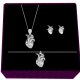  3D ANATOMISCHES HERZ Set aus Ankerschmuck aus Silber 925