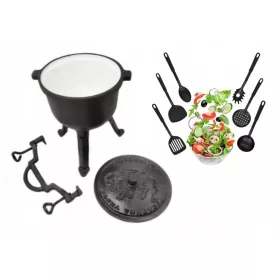    Jagdkätzchen-Bräter aus emailliertem Gusseisen, 16 l, + kostenloses 6-teiliges Set