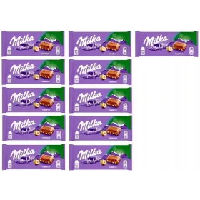   Milka Haselnuss Schokolade 11x 100g - Halber Karton Alpenmilch Schokolade mit Nussstückchen