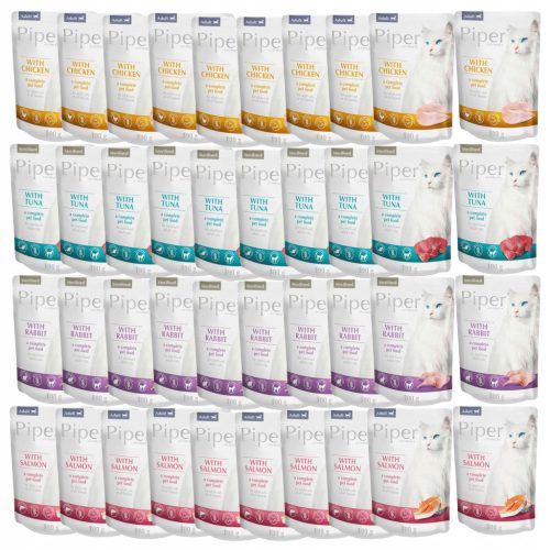 DOLINA NOTECI PIPER Nassfutter für Katzen, Geschmacksmischung 40 x 100 g