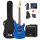  GigKit blaue E-Gitarre + Verstärkerkoffer-Zubehör