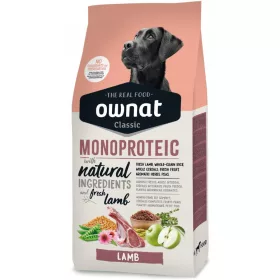    Monoprotein-Trockenfutter für Hunde Ownat Lamm 12 kg Reich an frischem Lamm