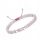  Damen-Armband aus Naturstein, Rosenquarz, 4 mm