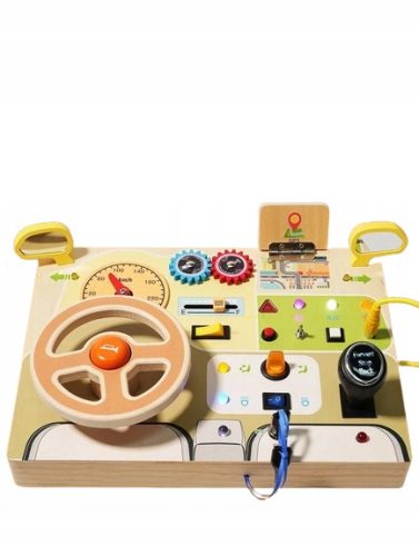  MONTESSORI, SENSORISCHES BOARD, FÜR REISE, LICHT, SOUNDEFFEKTE, LENKRAD
