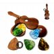  5-teiliges Gitarrenplektrum mit handgefertigtem Organizer als Geschenk