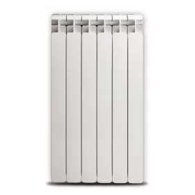    Italienischer Aluminiumheizkörper Alba 800, 10 Lamellen, weiß