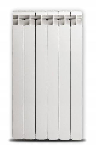  Italienischer Aluminiumheizkörper Alba 800, 10 Lamellen, weiß