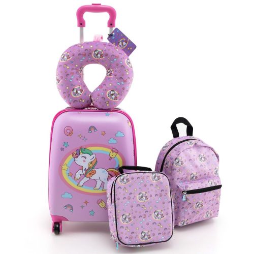  Handgepäck für ein Kind, Rucksack, Koffer, Lunchpaket, Nackenkissen