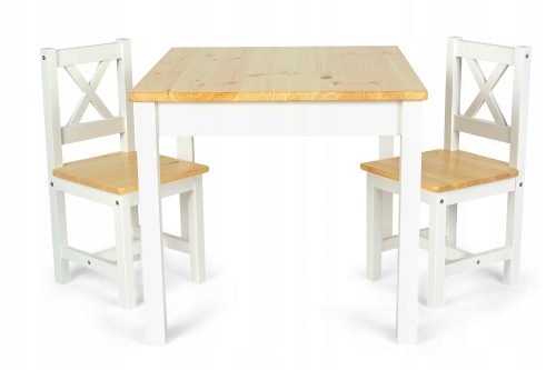  Tisch mit Stühlen Leomark 102/246260, weiß