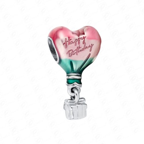  Silberner Charm-Anhänger für Armband, Geburtstagsballon, GESCHENK