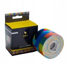    YellowTAPE Kinesiotaping-Tape – Regenbogen-Abstrakt, 5 cm x 5 m