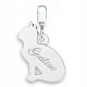  Charm mit einem Katzenanhänger aus Silber 925 mit IHRER GRAVUR als Geschenk. 925