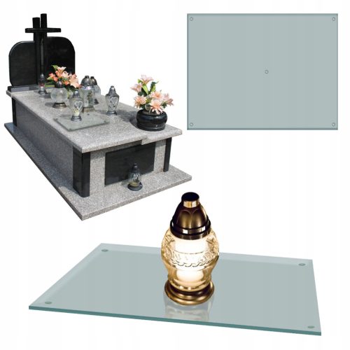  CEMETERY-Ständer, gehärtetes Glas, TRANSPARENT, 52x40cm