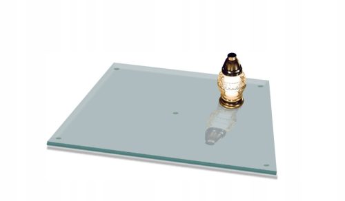  STAND AUS GEHÄRTETEM GLAS FÜR EINEN BLUMENGRAD, 60x52
