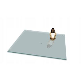   KERZENSTÄNDER gehärtetes Glas TRANSPARENT 65x60cm für MONUMENT