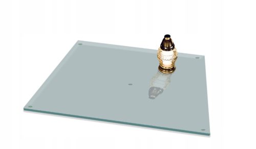 KERZENSTÄNDER gehärtetes Glas TRANSPARENT 65x60cm für MONUMENT