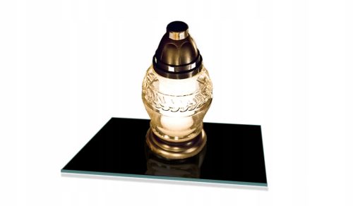  GLASSTÄNDER FÜR BLUMENKERZEN 30x22, SCHWARZ
