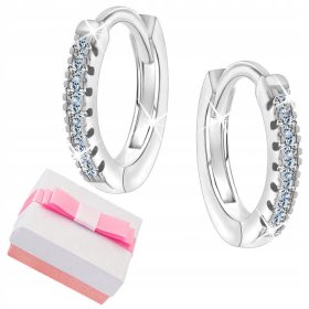  SILBER CREOLEN, 925 SILBER, RHODINIERT