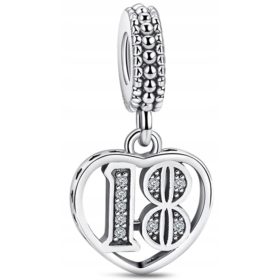  18. Geburtstag Charm-Anhänger 18 18 Silber 925