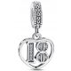  18. Geburtstag Charm-Anhänger 18 18 Silber 925