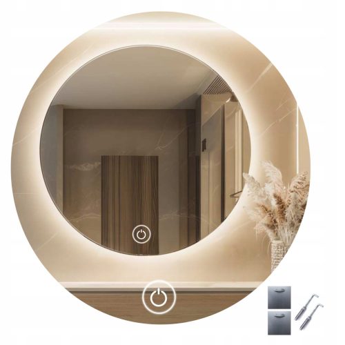  LED-SPIEGEL fi 90 cm TOUCH RUND KREIS MIT TOUCH-SCHALTER FREESIA